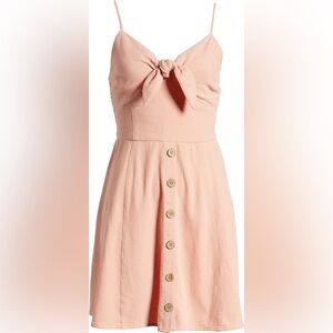 Band of Gypsies Giselle Tie Front Mini Dress Size Small